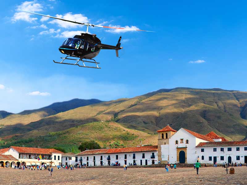 Villa de Leyva en Helicóptero